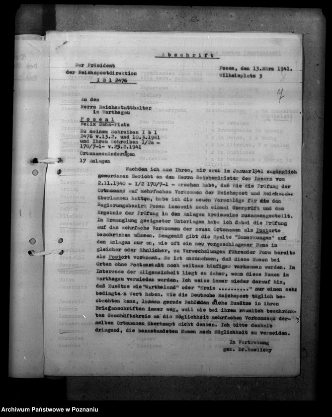 Obraz 11 z jednostki "Ortsnamenänderung Kreis Kosten - Kościan"