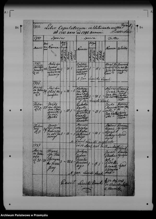 Obraz 5 z jednostki "[Kopie ksiąg metrykalnych parafii Wołosianka Wielka z filią Wołosianka Mała (dekanat Rozłucz)]"