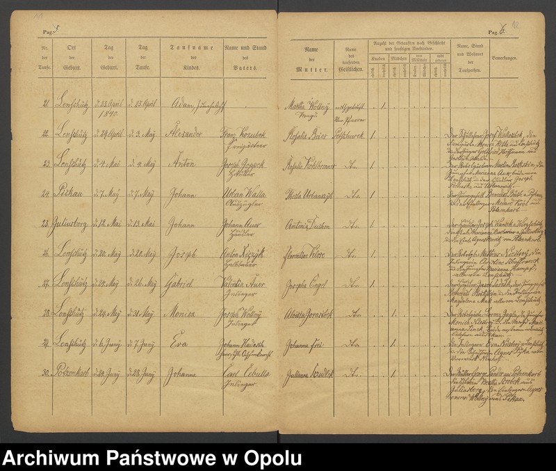 Obraz 9 z jednostki "[Księga chrztów 1840-1842, małżeństw 1840-1843 oraz zgonów 1840-1842 parafii Łężce]"