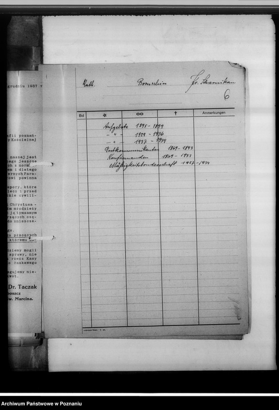 Obraz 11 z jednostki "Kreissippenamt Scharnikau [Czarnków, wykazy ksiąg kościelnych parafii ewangelickich, katolickich, rejestr ksiąg stanu cywilnego, spis duplikatów ksiąg, meldunkowych oraz konwertytów]"