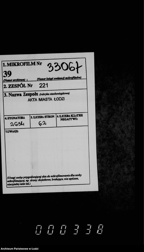 Obraz 2 z jednostki "O denežnych oborotach Lodzinskoj Gorodskoj Kassy"