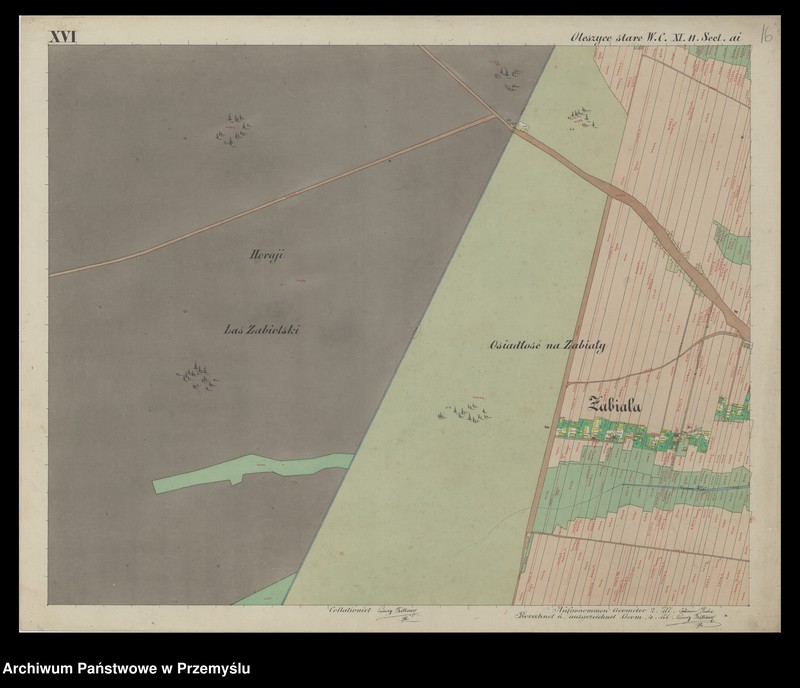 image.from.unit.number "Dorf Oleszyce Stare sammt Ortschaft Zabiala in Galizien Żółkiewer Kreis"