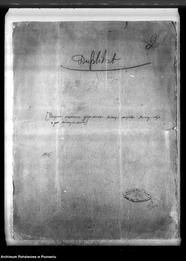 Obraz 4 z jednostki "Program urządzenia gospodarstwa leśnego dla lasu majątku Borowy-Młyn w powiecie międzychodzkim/"