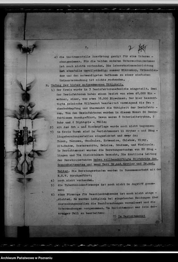 Obraz 12 z jednostki "Arbeitsübersichten der Gesundheitsämter"