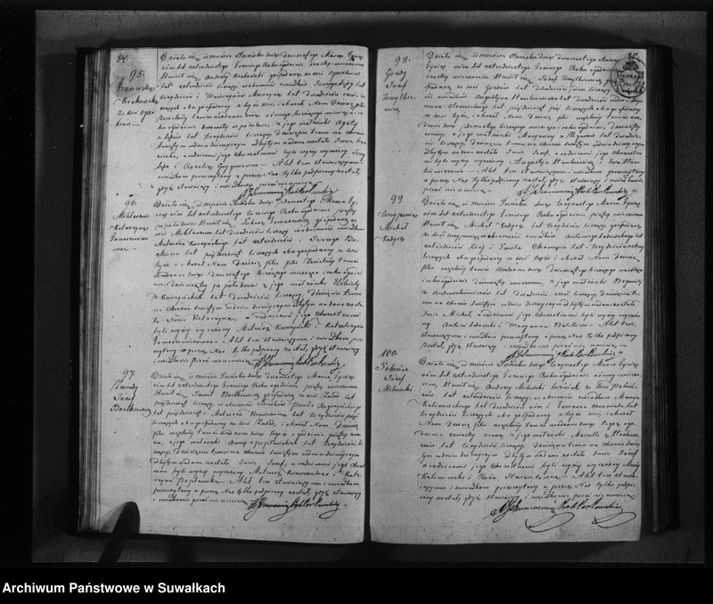 image.from.unit.number "Księga duplikat urodzonych, zaślubionych i umarłych parafiy katolickiej Puńsk na rok 1843"