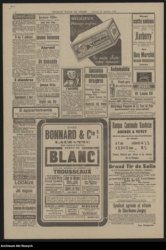 Obraz 7 z jednostki "Municiapalité de Vevey; Załączniki: a) zaproszenia; b) wycinek prasowy; c) 2 fotografie Bulwaru I. J. Paderewskiego; L.19 (odpowiedzi - rękopisy)"