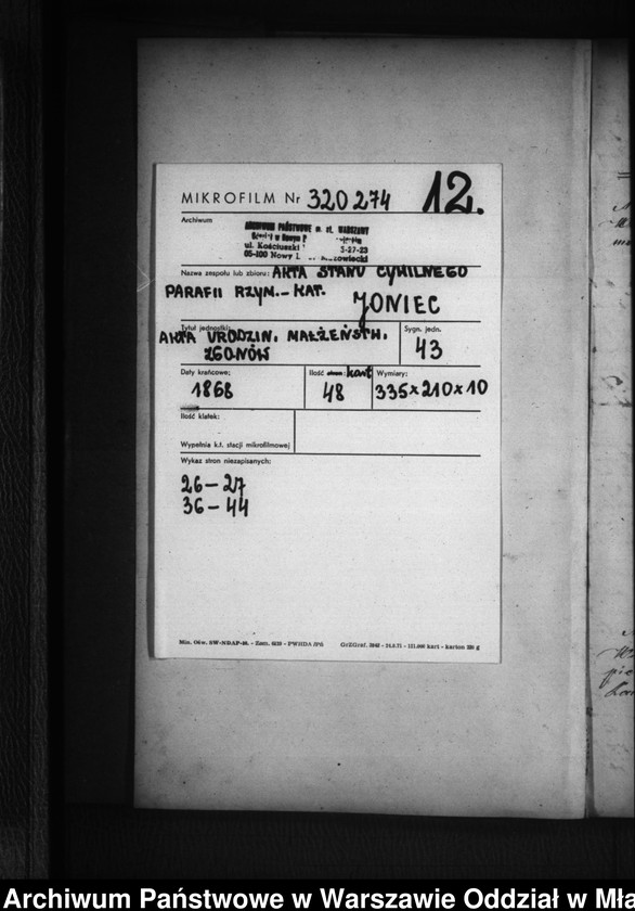 image.from.unit.number "Akta urodzeń, małżeństw, zgonów"