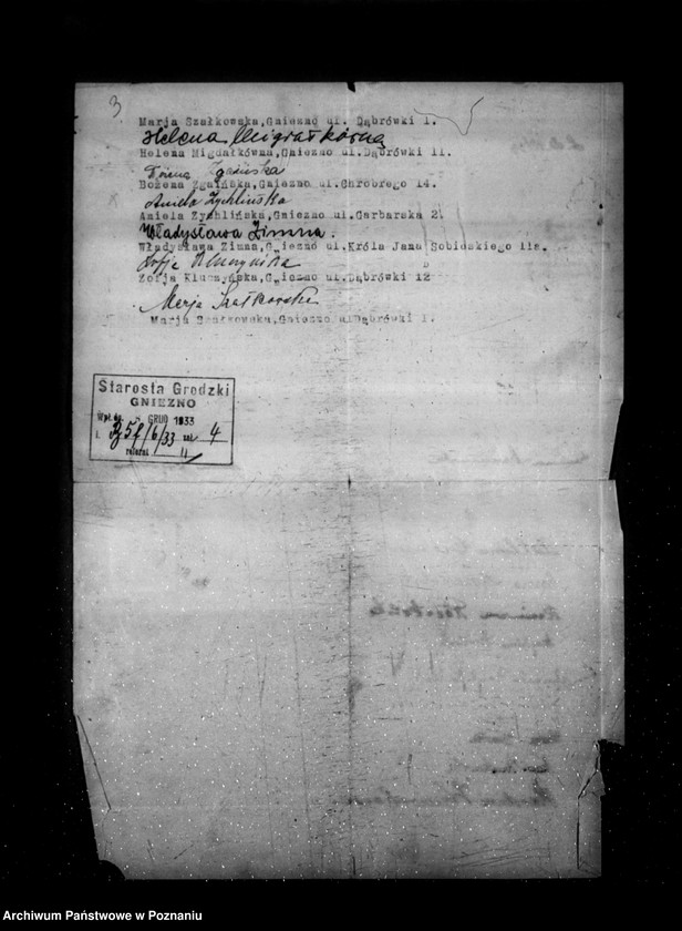 Obraz 7 z jednostki "/Żeńskie Towarzystwo Gimnastyczne Sokół w Gnieźnie - rejestracja/"