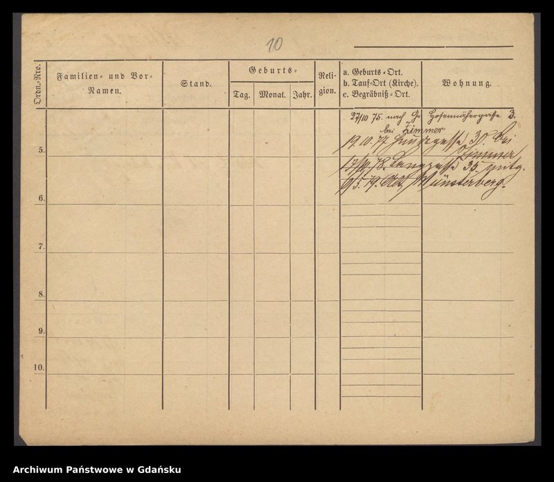 image.from.unit.number "Karty meldunkowe: Klinge - Klinkosch"