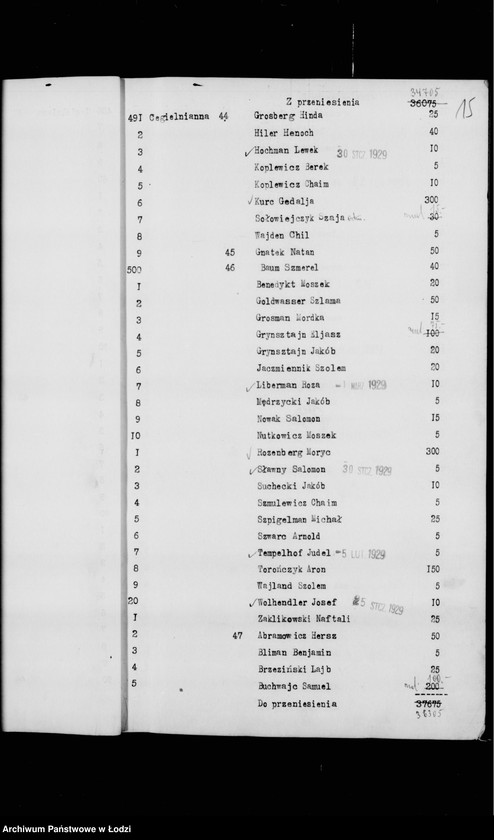 Obraz 18 z jednostki "Rejestr poborczy"