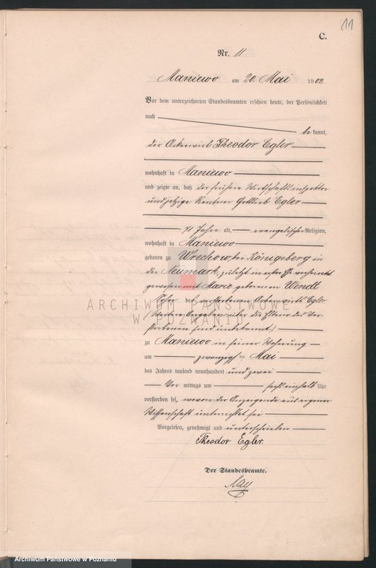 Obraz 14 z jednostki "Sterbe-Haupt-Register"