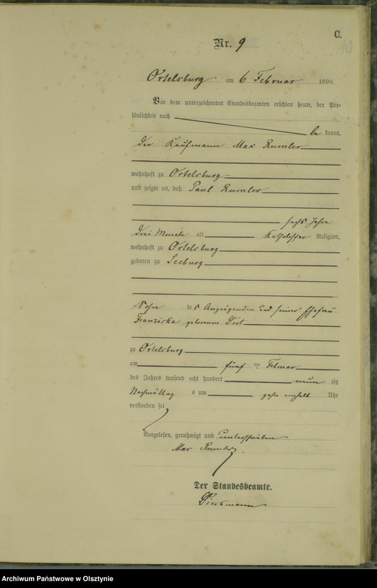 image.from.unit.number "Sterbe-Haupt-Register Nr 1 - 90"