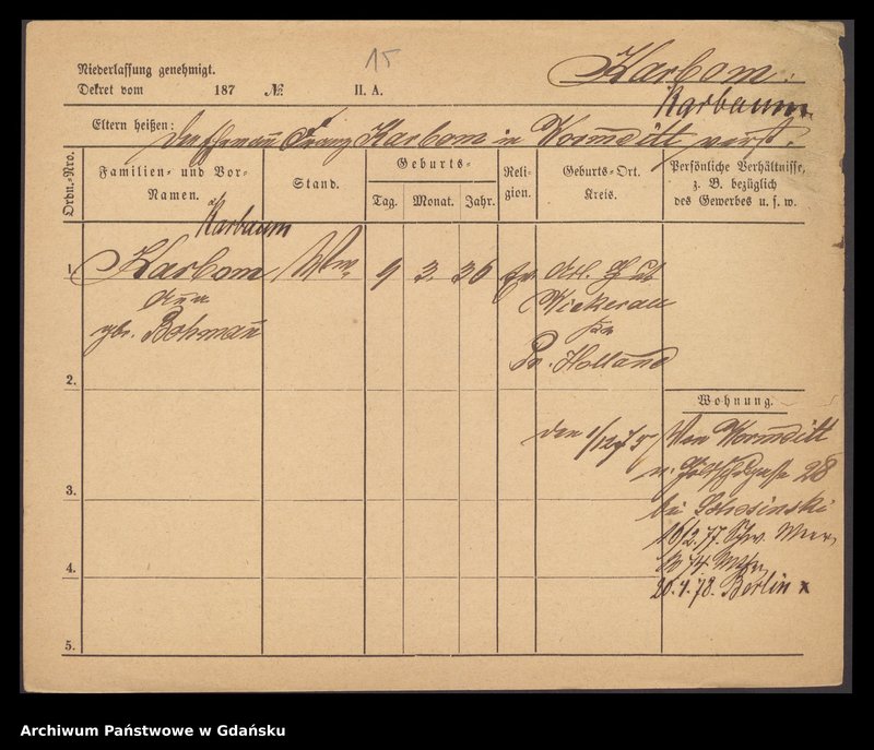 image.from.unit.number "Karty meldunkowe: Karplan - Karauss"