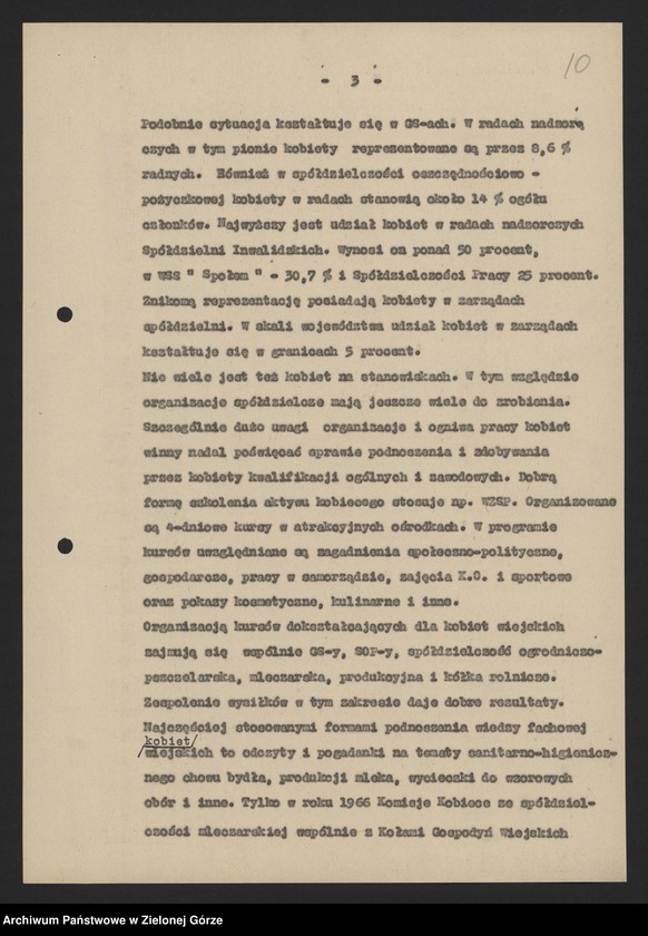 Obraz 12 z jednostki "Liga Kobiet: informacje KW i KP o kampaniach wyborczych w Lidze Kobiet. Informacje KP z konferencji kobiet - delegatek spółdzielczości - 1955, 1959-1960, 1964, 1967"