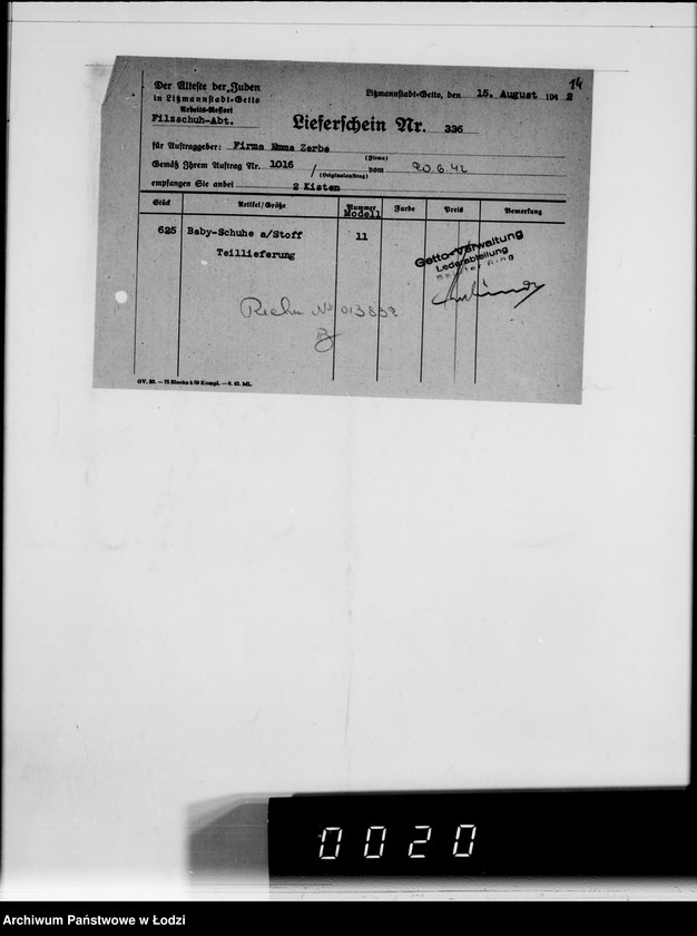 Obraz 18 z jednostki "F-ma E.Zerbe, L