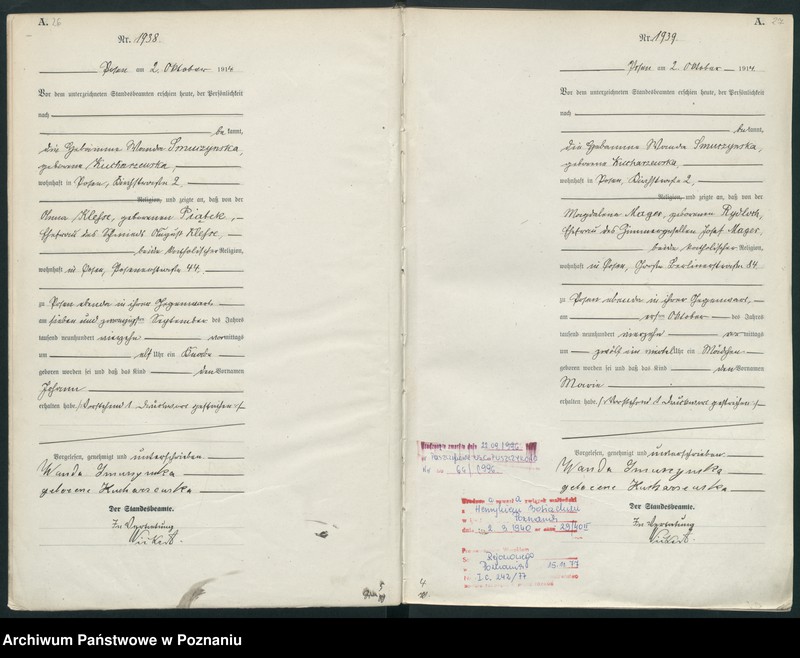 Obraz 16 z jednostki "Księga miejscowa urodzeń tom V-VI [Rejestr główny urodzeń]"