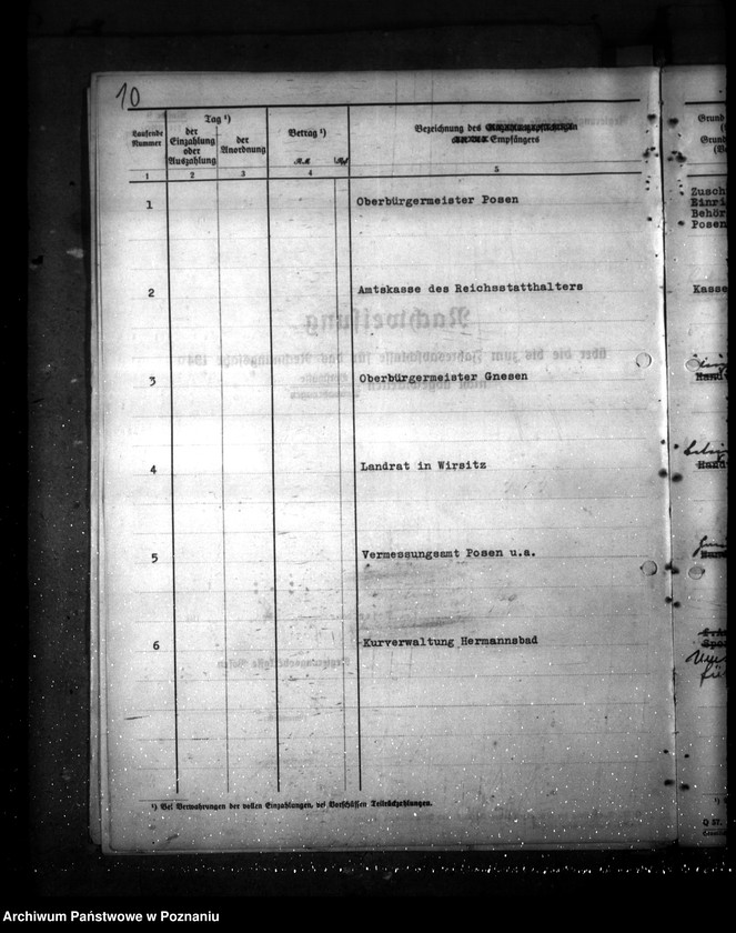 Obraz 14 z jednostki "Reguerungsoberkasse in Posen- Vorschüsse und Verwahrungen aus 1939/ 1940"