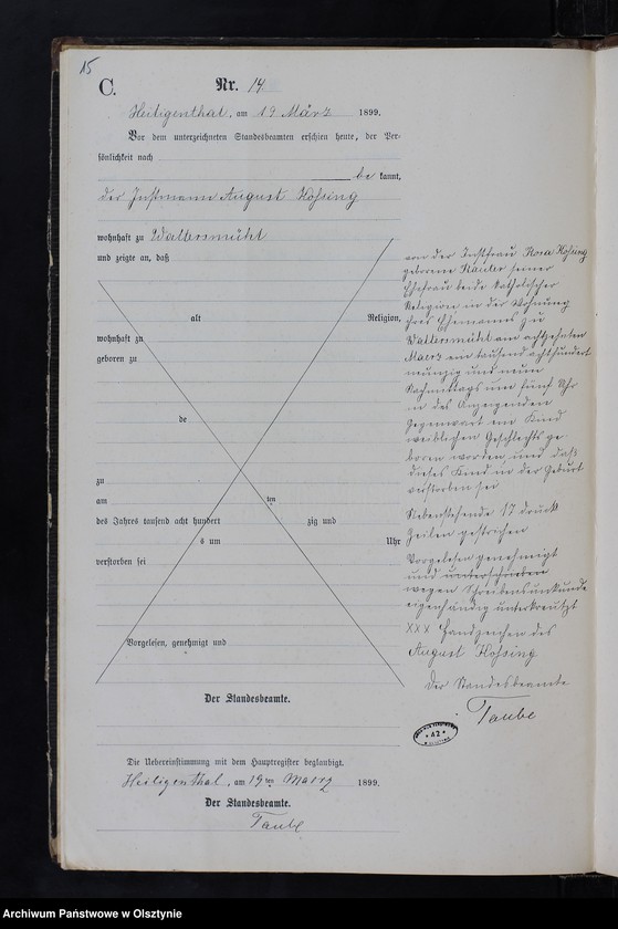 image.from.unit.number "Sterbe-Neben-Register Nr 1 - 42"