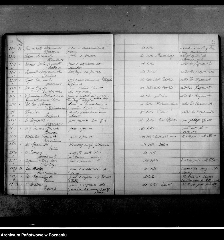 Obraz 14 z jednostki "Dziennik podawczy Komitetu dla Bezdomnych. t. III."