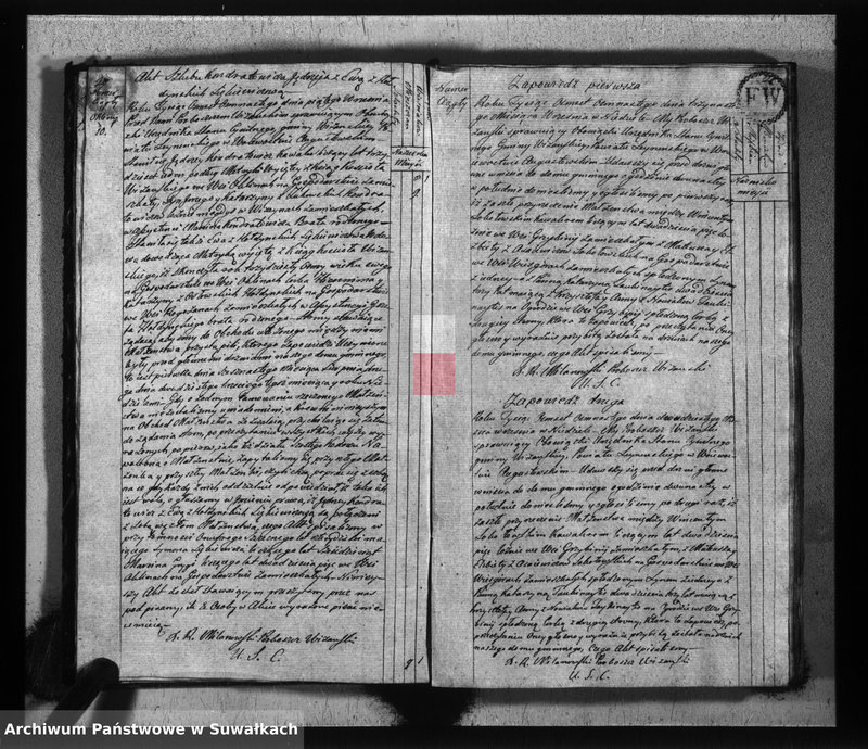 Obraz 13 z jednostki "Akta zaślubionych gminy wiżańskiey obwodu seyneńskiego, w województwie augustowskim od dnia 1-go stycznia do dnia ostatniego miesiąca grudnia 1818 roku"