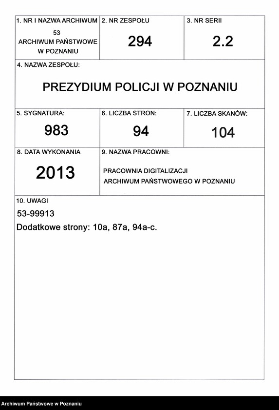 Obraz 1 z jednostki "A. betr. Dr W. M. von Olendzki"