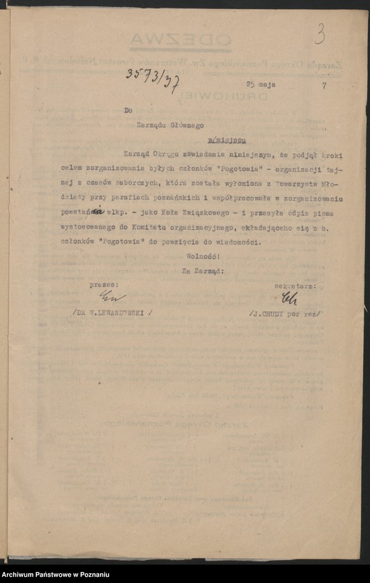 image.from.unit.number "Poznań - akta koła Pogotowiaków."