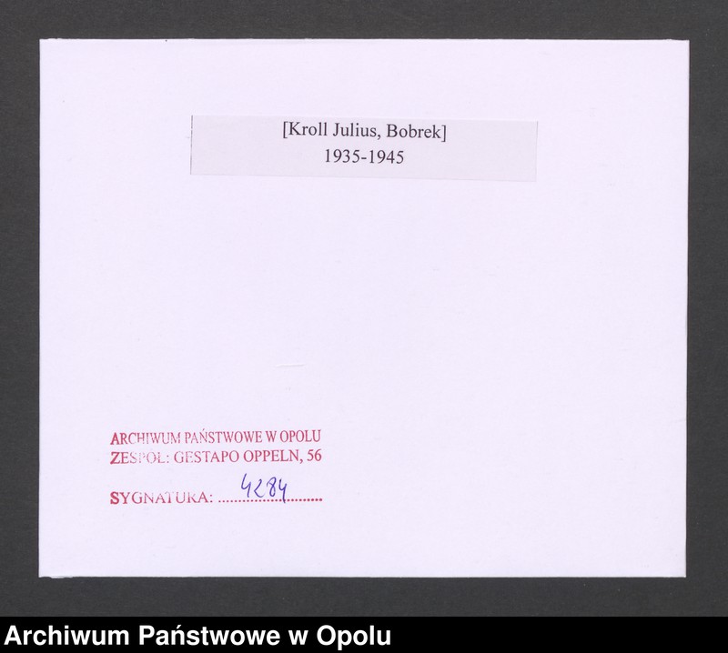 Obraz 2 z jednostki "[Kroll Julius, Bobrek]"