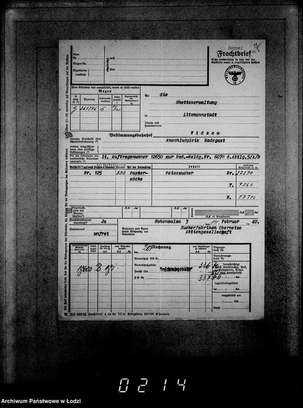 Obraz 11 z jednostki "Aufträge [Lieferscheinen und Rechnungen] 12596-12650 Lebensmitteleinkauf 5/Mü"