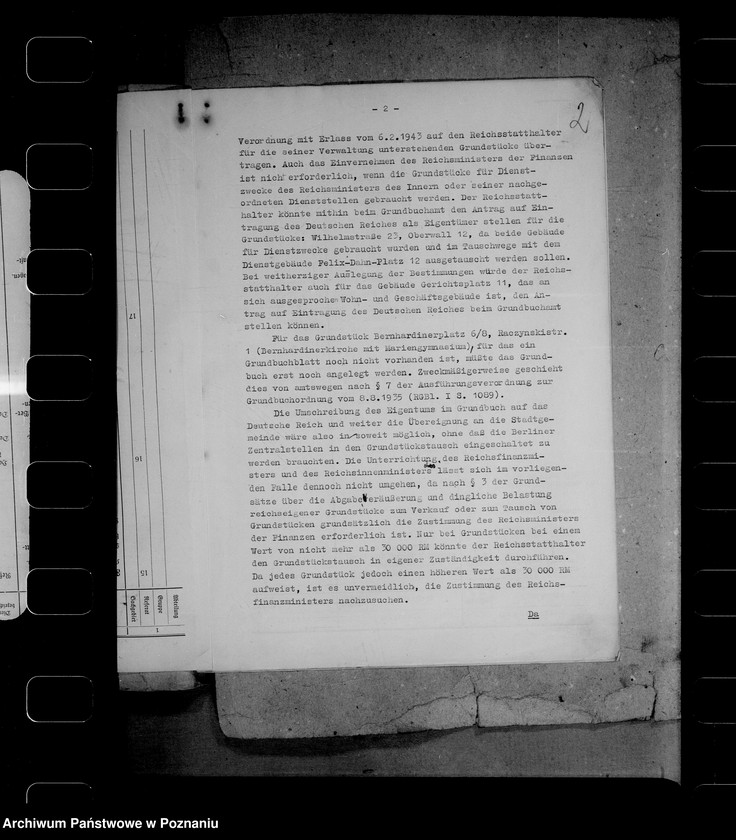 Obraz 6 z jednostki "Grundstückstausch mit der Stadt Posn- Schlossberg und Bernhardinerplatz"