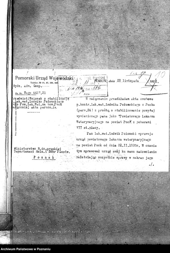 Obraz 14 z jednostki "Pow. lekarz Weterynaryjny Puck"