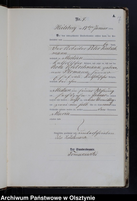 image.from.unit.number "Geburts-Haupt-Register Nr 1 - 150"