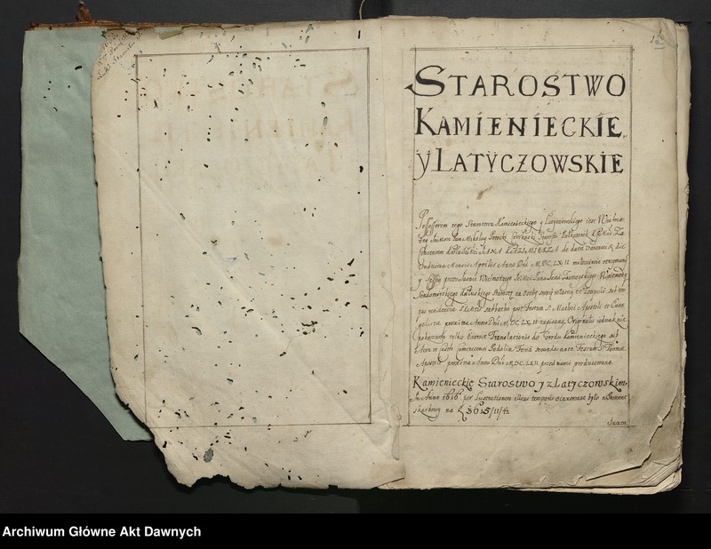 image.from.unit.number ""Lustracya Starostw Woiewodztwa Podolskiego Roku 1665""