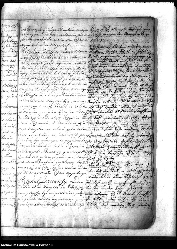 Obraz 9 z jednostki "C. Władze miejskie Poznania zatwierdzają cechowi cieśli poznańskich artykuły statutowe."