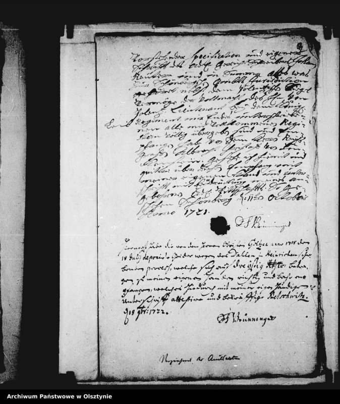 image.from.unit.number "Register über zwei Schönbergische Ambtsbücher von 1693-1671 und Specyfication der im Ambte vorhandenen Acten von 1705-1721 und 9 Rescripta"