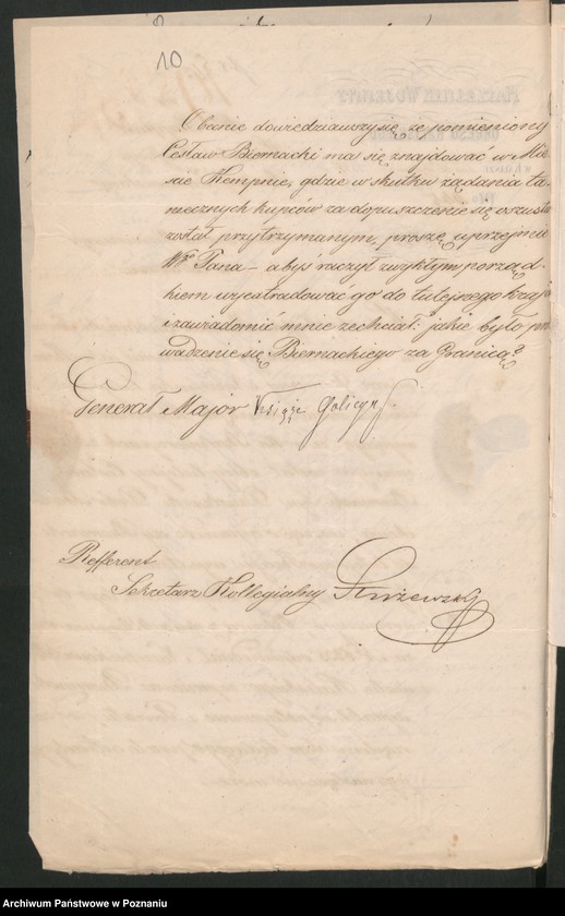 Obraz 13 z jednostki "A. betr. den polnischen Überläufer Franz Betka aus Trzcinica und Czeslaus von Biernacki aus Małkow"