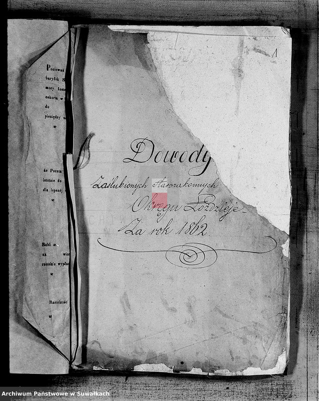 image.from.unit.number "Dowody zaślubionych Starozakonnych Okręgu Łoździeje za rok 1862"