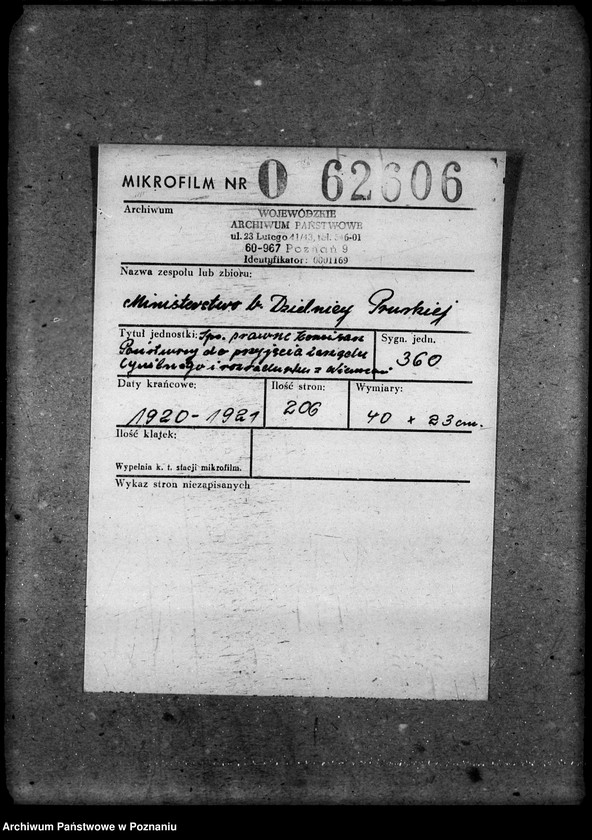 Obraz 2 z jednostki "Sprawy prawne Komisarz Państwowy do przyjęcia Zarządu Cywilnego i rozrachunku z Niemcami"