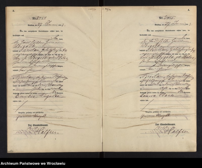 image.from.unit.number "Geburts-Haupt-Register Breslau II 1893 Band 7"