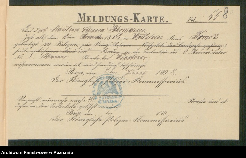 Obraz 10 z jednostki "[Dokumenty dostarczone przez narzeczonych do zawarcia związku małżeńskiego za 1902 rok. Tom X]"