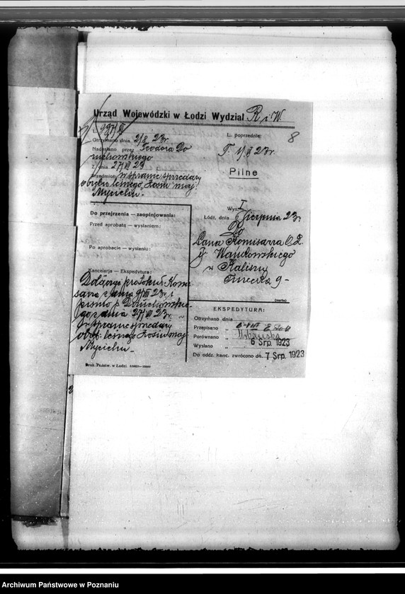 Obraz 12 z jednostki "Sprawa uzyskania zezwolenia na wyrąb jednorazowy 3 poręb w lesie majątku Mycielin powiat kaliski"