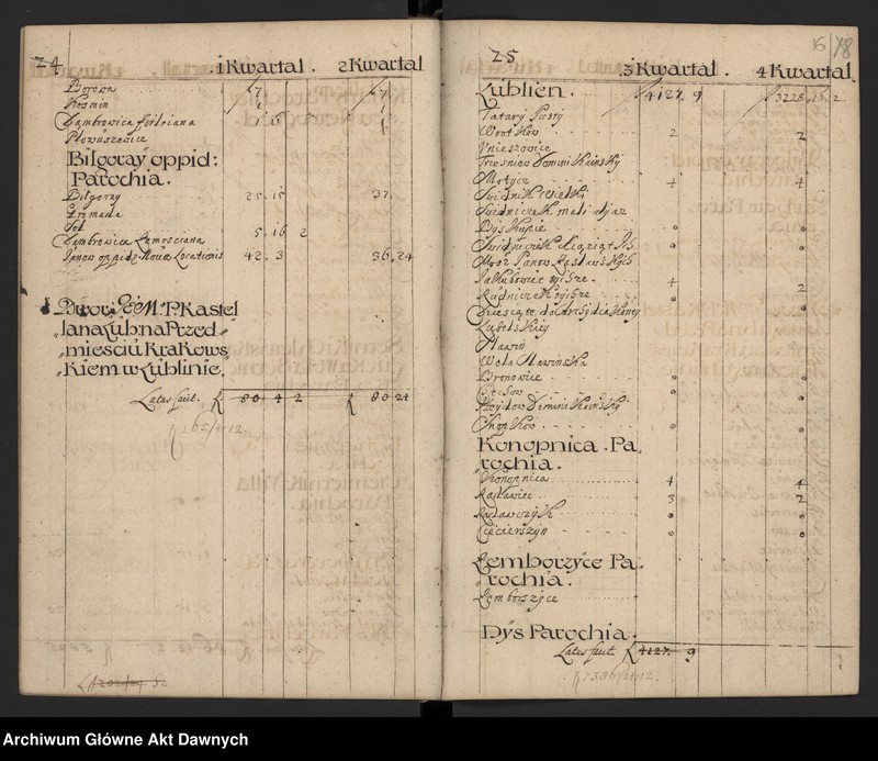 image.from.unit.number "Regestr percepty szelążnego, podatków od różnych likworów constitutione sejmu warszawskiego uchwalonego a prima Mai w woj. lubelskim."
