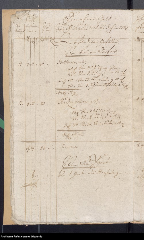 image.from.unit.number "Kobultische Kirchen Jahres Rechnung über Einnahme und Ausgabe Geld"