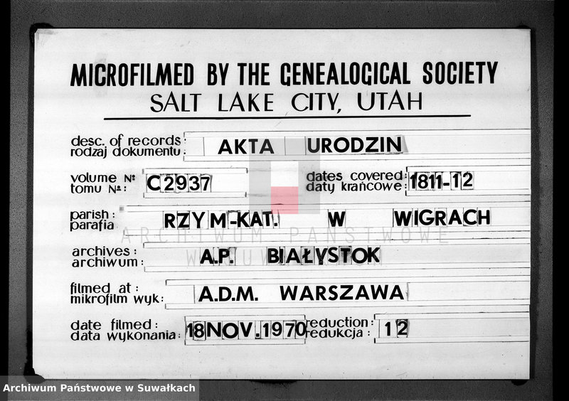 image.from.unit.number "Akta urodzin gminy wigierskiey od 1-go maja 1811 do dnia ostatniego kwietnia 1812 roku"
