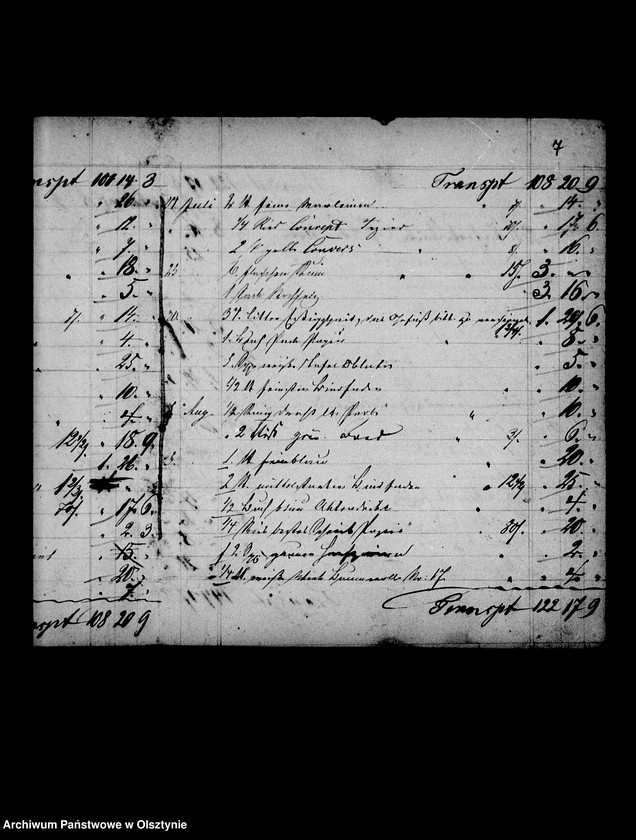 image.from.unit.number "Conto- Buch des Kaufmanns Rohrer in Angerburg für die Frau Gfin Lehndorff, Steinort"