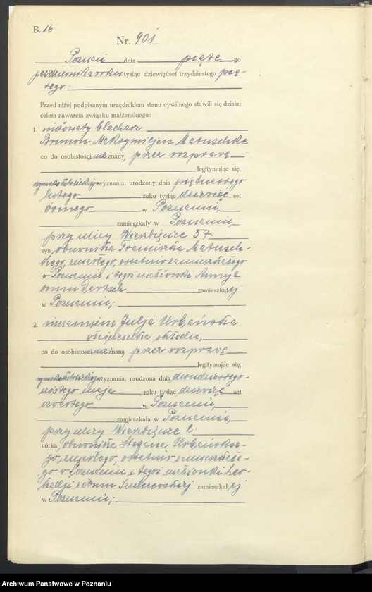 Obraz 18 z jednostki "Księga miejscowa małżeństw tom IV [Rejestr główny małżeństw]"