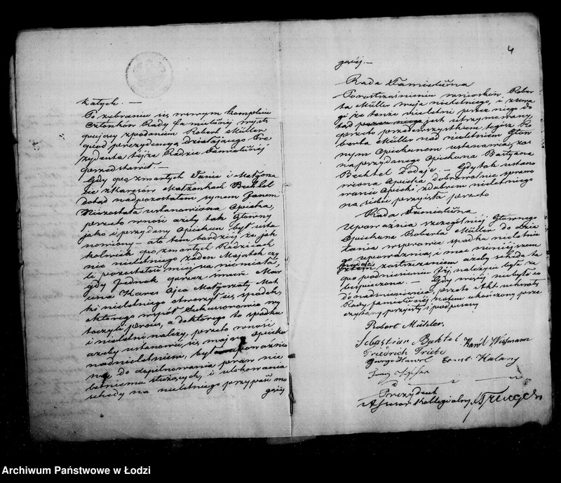 Obraz 7 z jednostki "Akta tyczące się ustanowienia opieki nad nieletnim Janem Bichtal po zmarłych Janie i Małgorzacie małżonkach Bichtal"