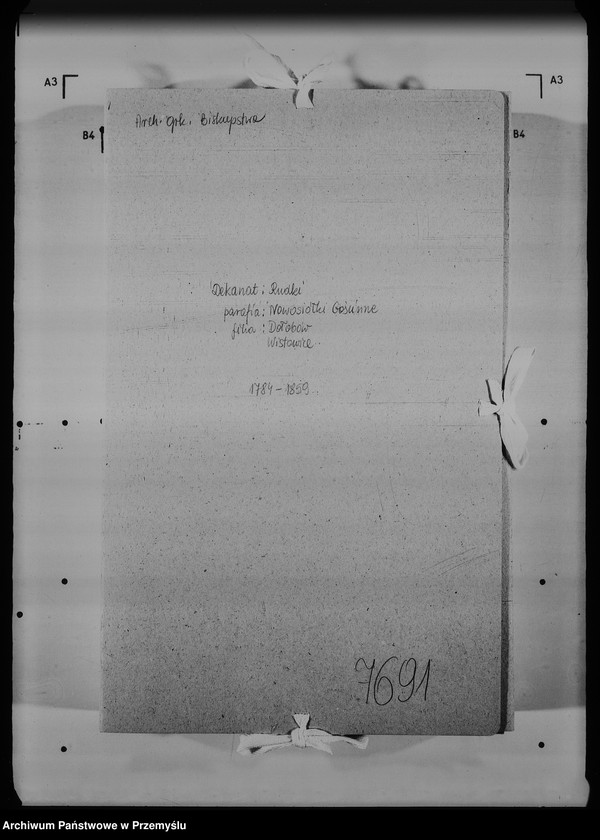 Obraz 4 z jednostki "[Kopie ksiąg metrykalnych parafii Nowosiółki Gościnne z filiami Dołobów, Wistowice (dekanat Rudki)]"