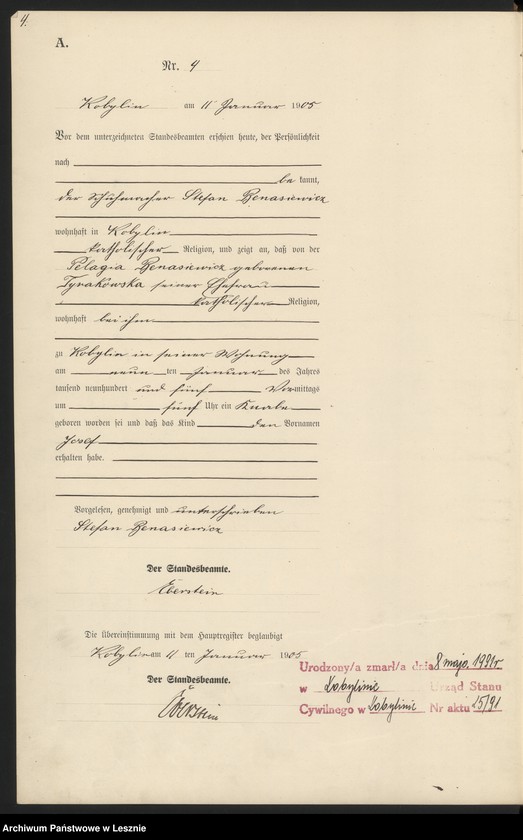 Obraz 7 z jednostki "[Księga urodzeń]"