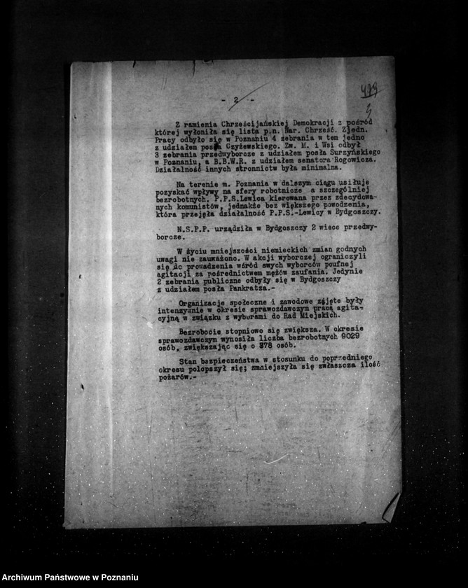 Obraz 7 z jednostki "Sprawozdania sytuacyjne za miesiąc październik 1929 /nr 31-32-33/"