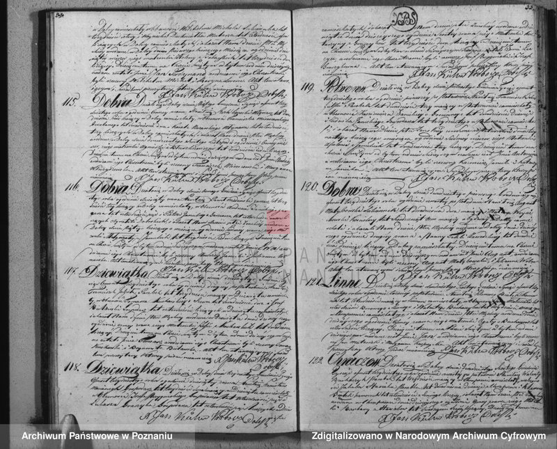 Obraz 19 z jednostki "Księga urodzeń, małżeństw i zgonów"